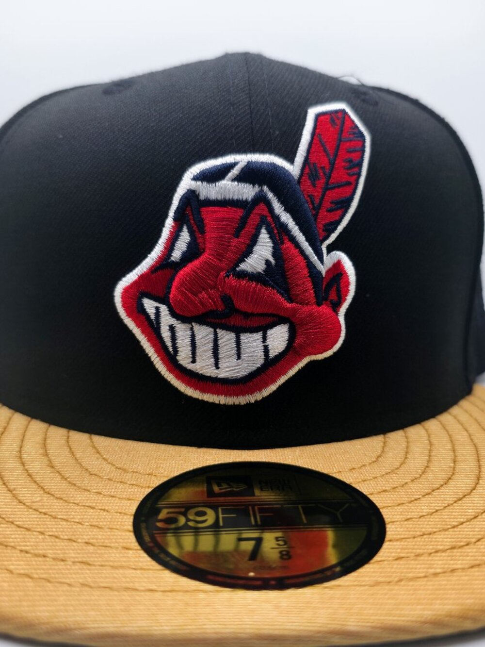 Cleveland Indians Chief Wahoo Hat 1995 WS Patch New Era Fitted Cap 7 5/8